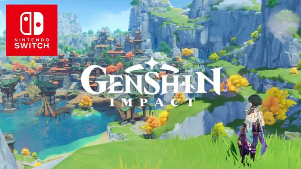 Genshin Impact logo and Switch logo