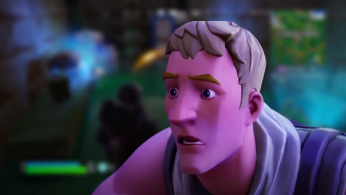 A screenshot featuring Jonesy and the secret Flooded Frogs vault in Fortnite