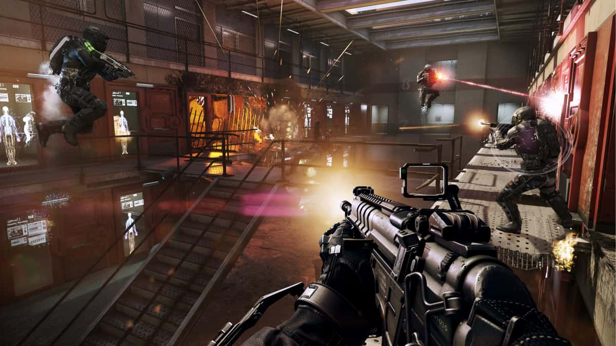 A screenshot of a multiplayer match in Call of Duty: Advanced Warfare