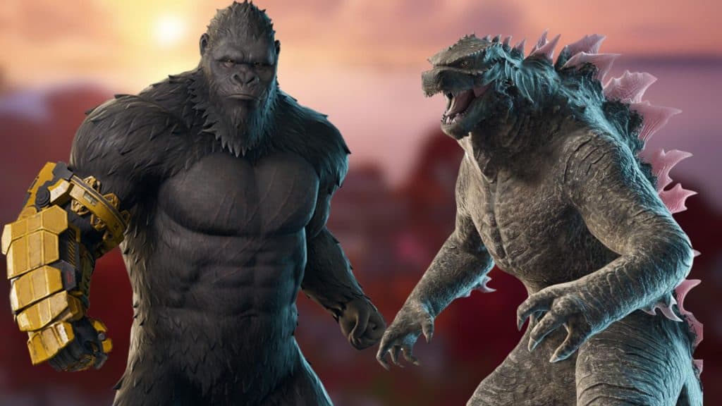 Godzilla and Kong in Fortnite