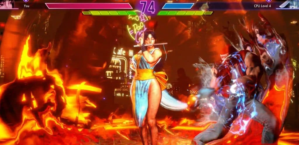 Mai Shiranui's Level 1 Super Art in Street Fighter 6.