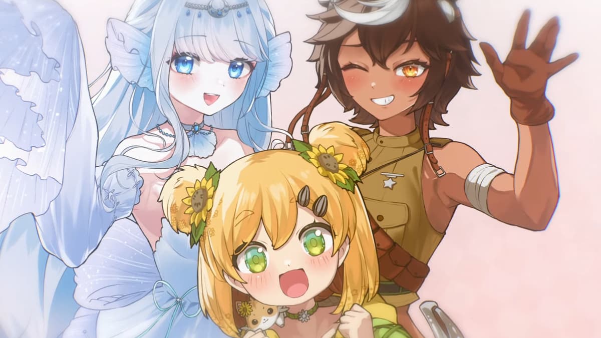 The three VTubers in V-Dere gen 2 Illus: Eon.