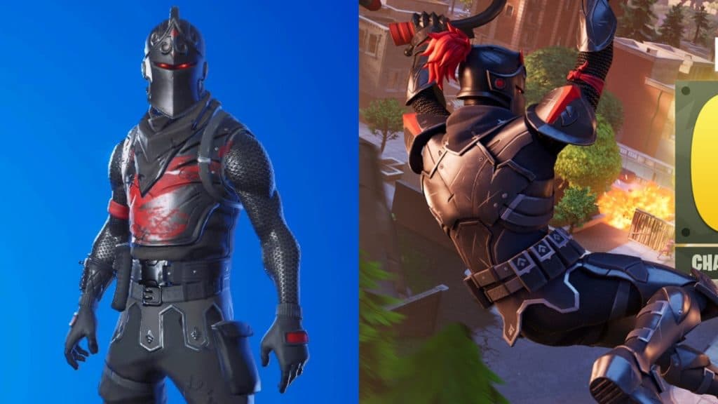 A screenshot featuring Black Knight skin in Fortnite.