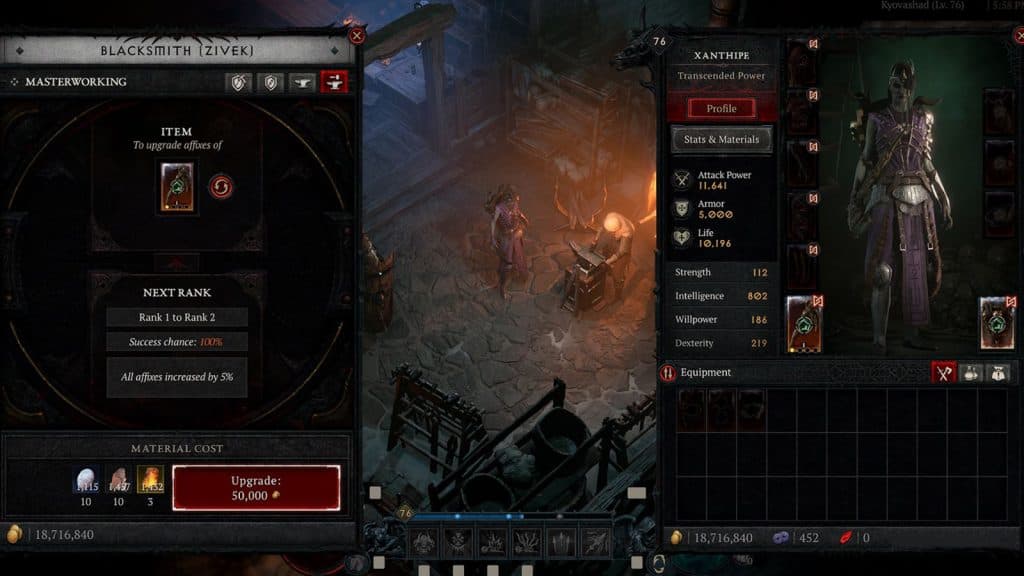 Diablo 4 Tempering and Masterworking in Season 4