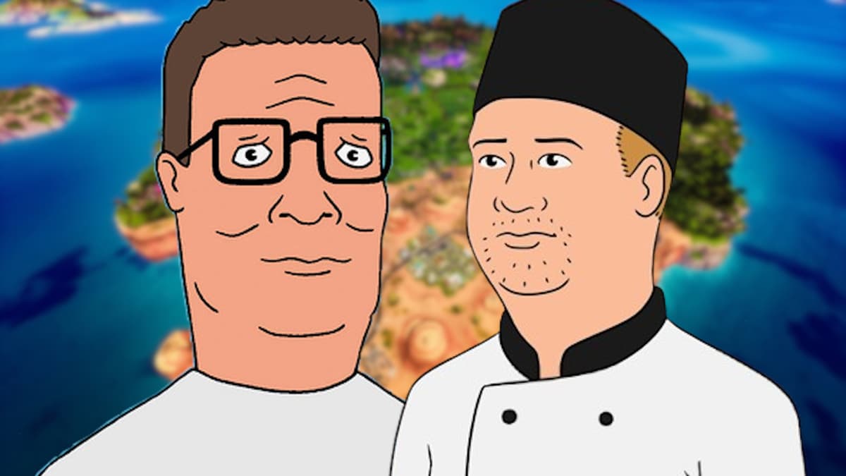 hank hill and bobby hill in fortnite koth revival