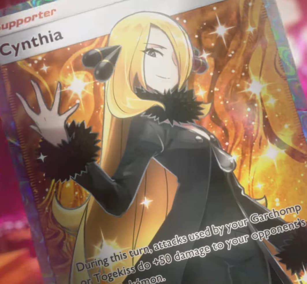 Cynthia card in Pokemon Pocket