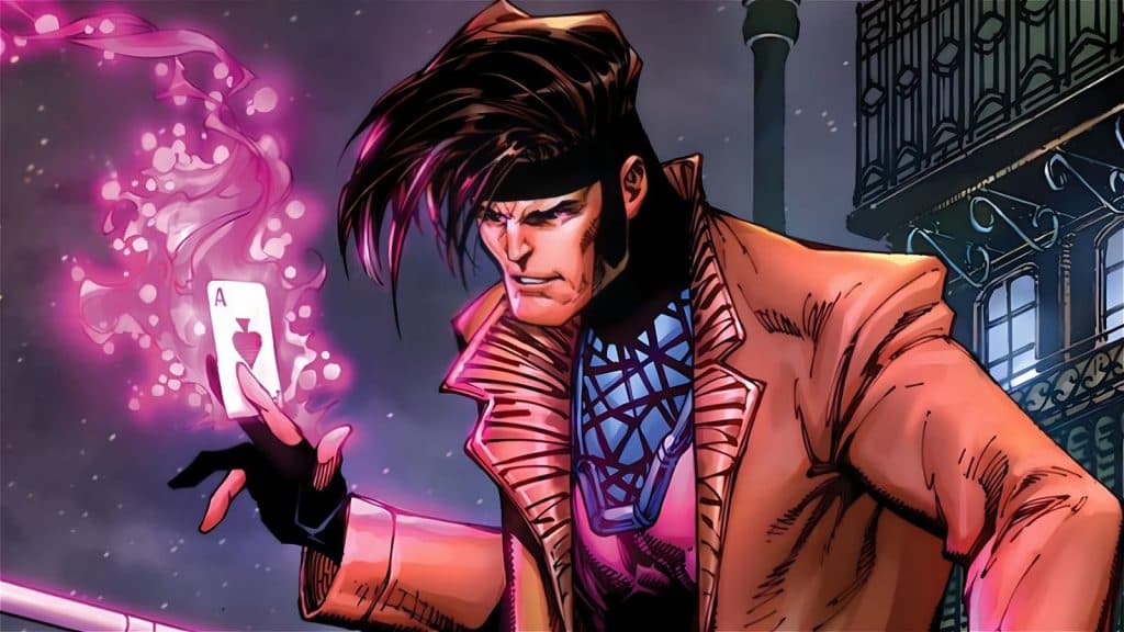 Gambit holding playing card