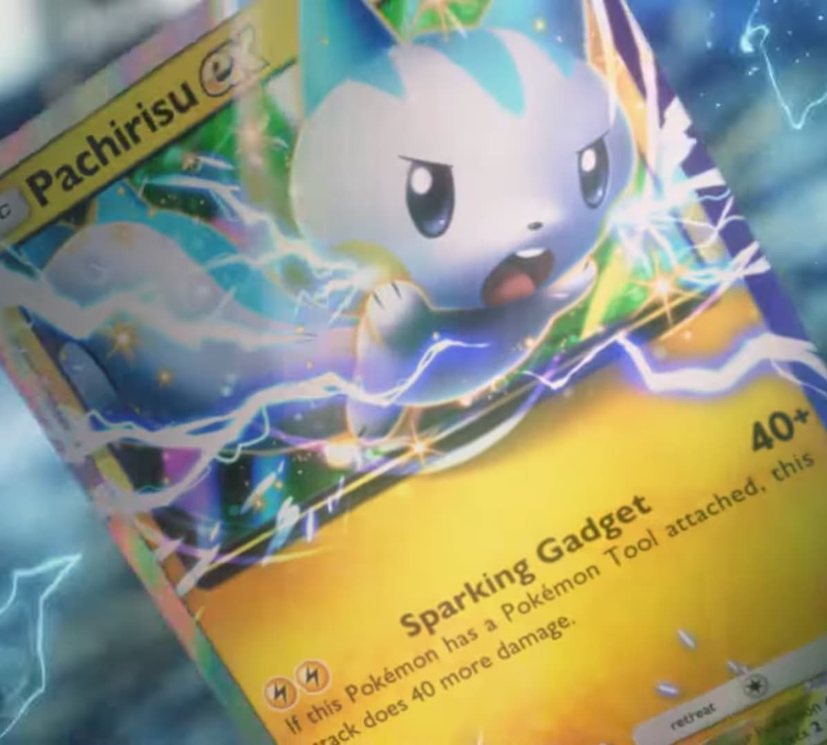 Pachirisu ex card in Pokemon Pocket