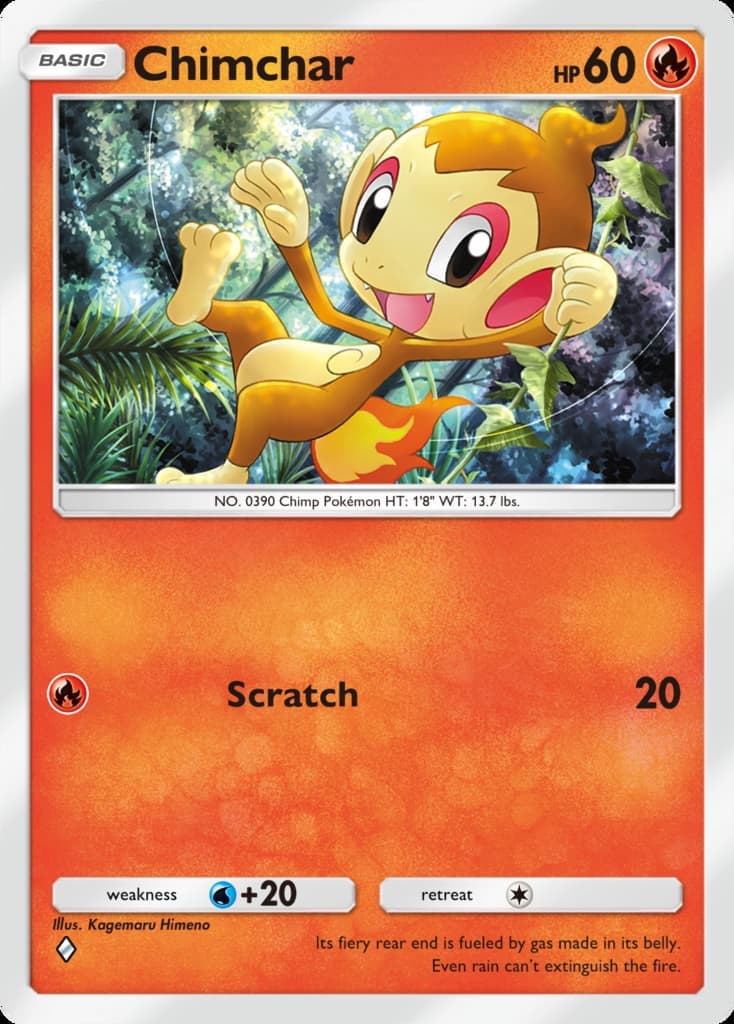 Chimchar card in Pokemon Pocket