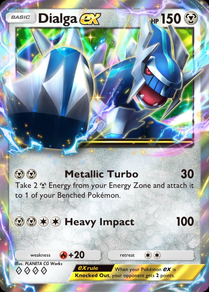 Dialga ex card in Pokemon Pocket