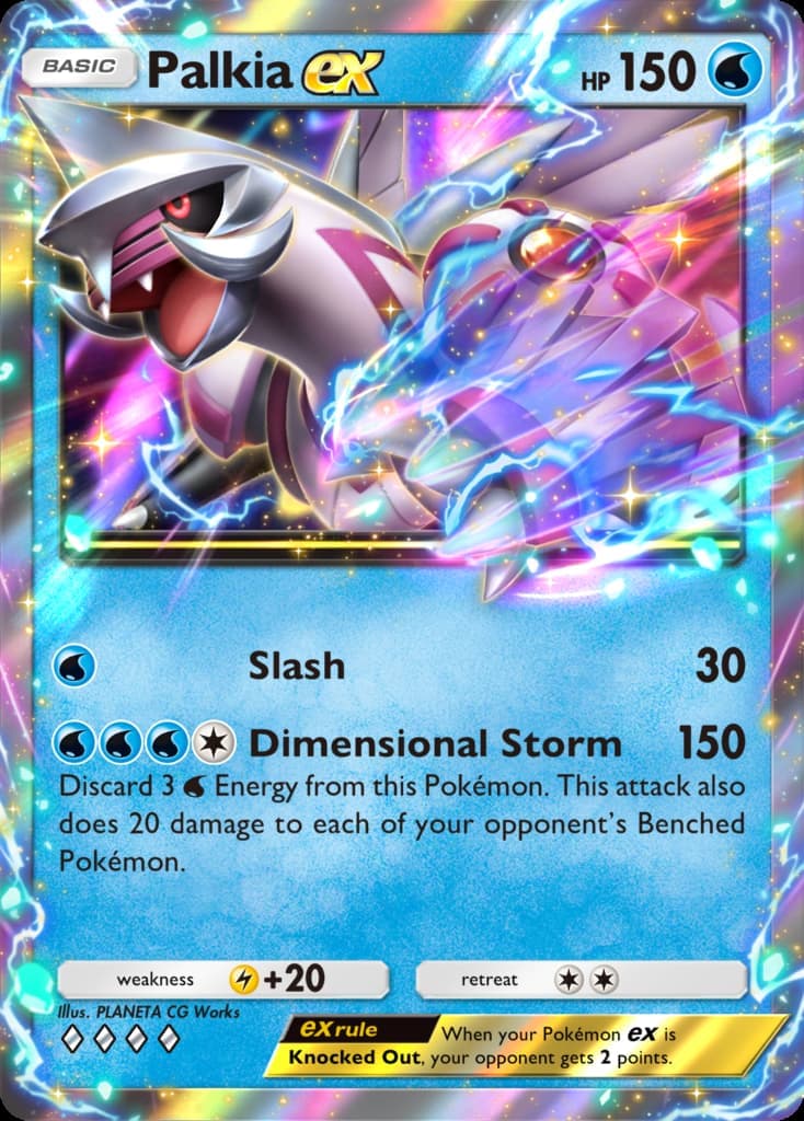 Palkia ex card in Pokemon Pocket