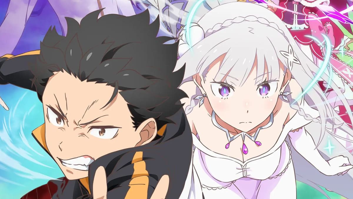 picture: re zero season 3 poster with emilia and subaru.