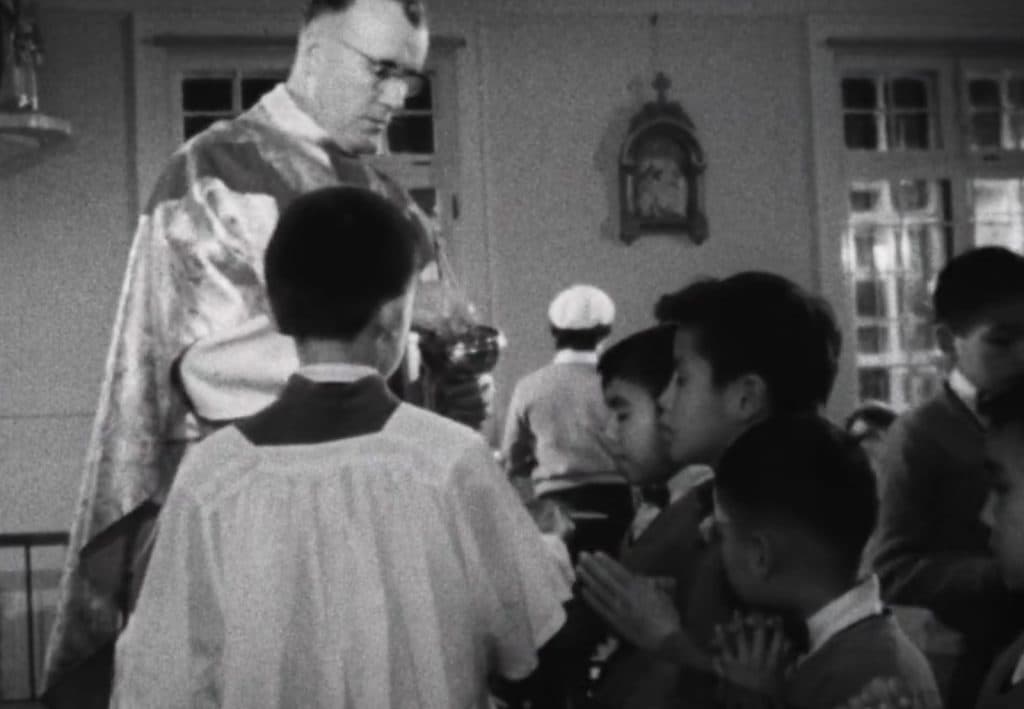 Still from residential school shown in Sugarcane