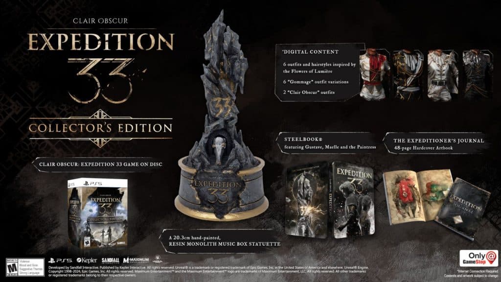 Clair Obscur Expedition 33 Collector's Edition details