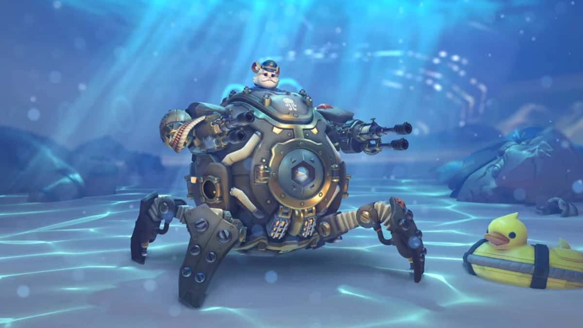 Wrecking Ball underwater in Overwatch 2