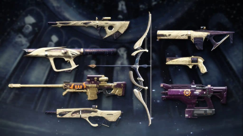 All of the weapons available from the Last Wish raid in Destiny 2.