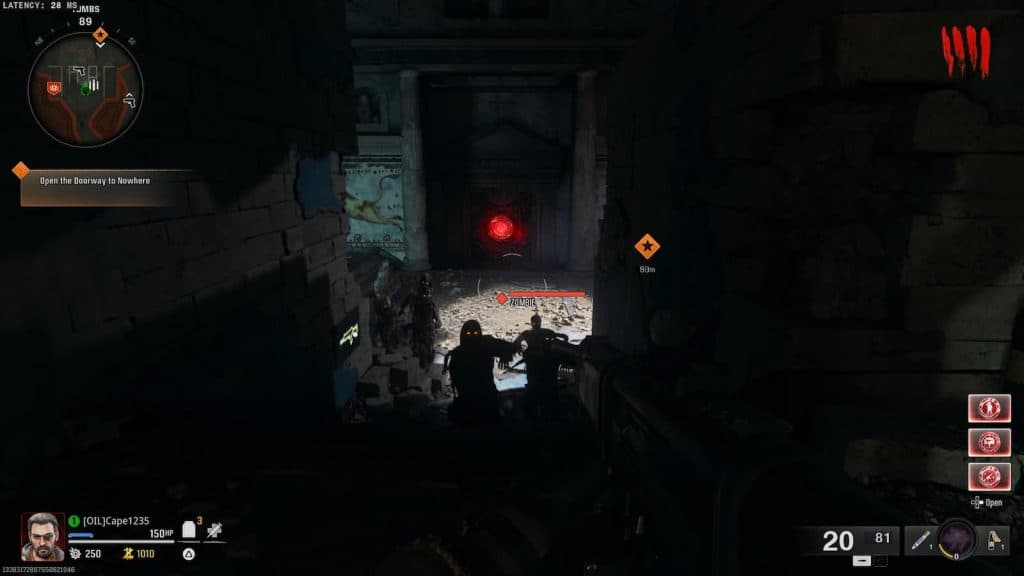 First room in Black Ops 6 Zombies on The Tomb