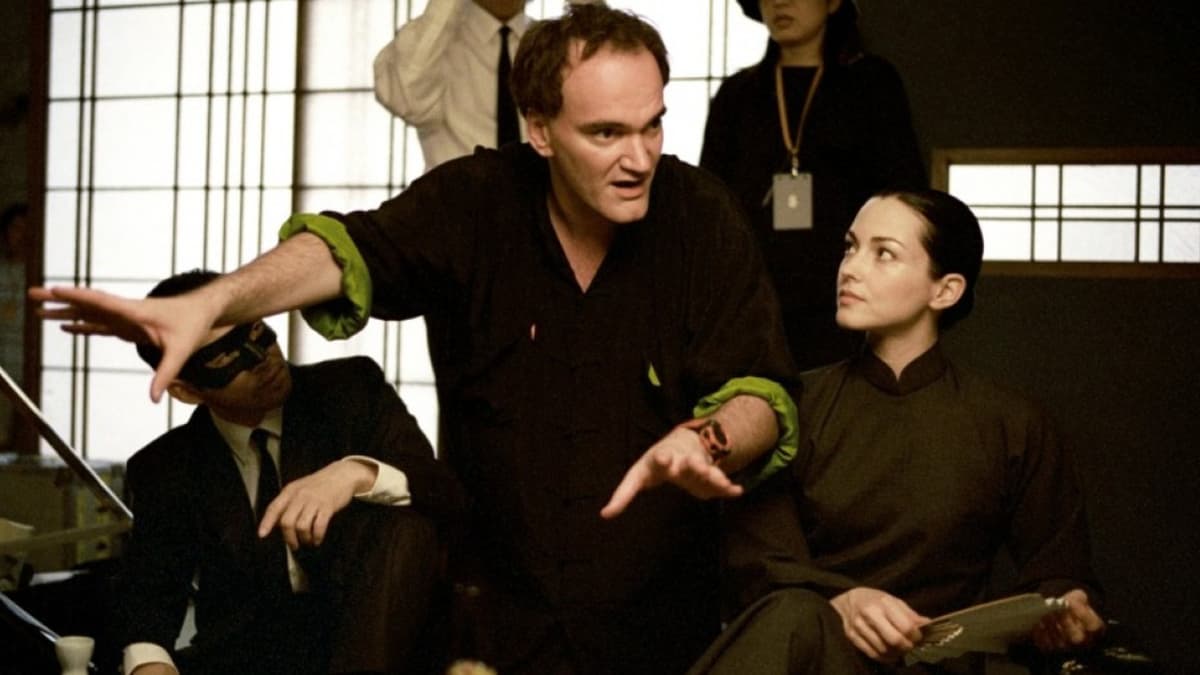 Quentin Tarantino directing Kill Bill.