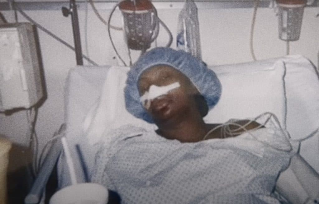 Image of Natania Griffin in hospital