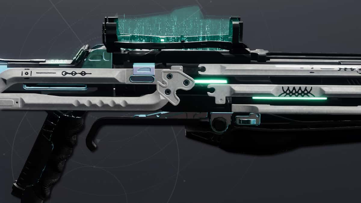 A side profile of the Trustee scout rifle in Destiny 2.