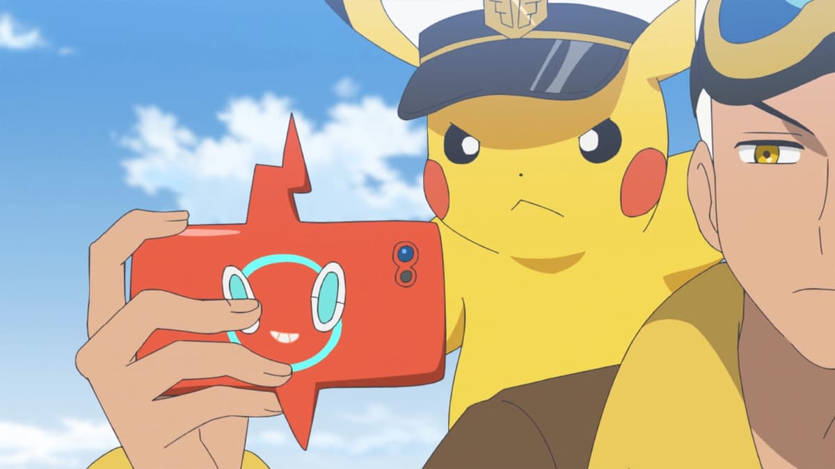 pokemon anime pikachu rotom phone