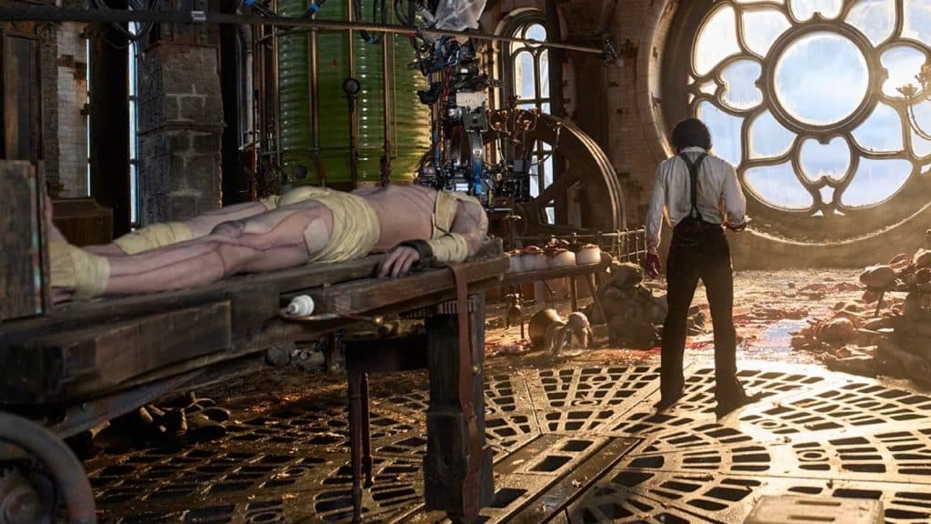 A still from Del Toro's Frankenstein