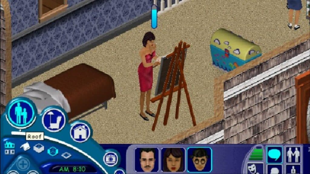 A screenshot featuring Bella Goth in The Sims 1.