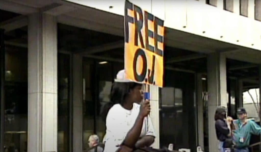 OJ Simpson trial protester