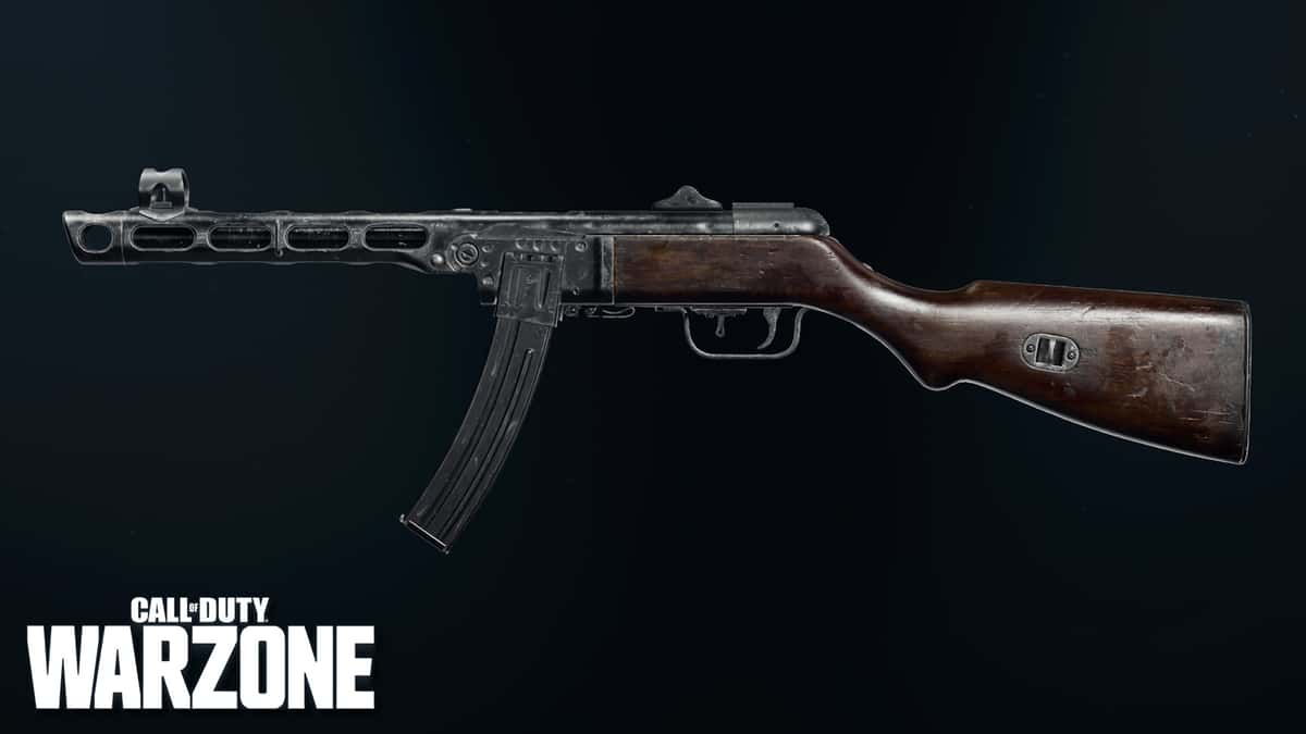 A side profile of the PPSh-41 in Call of Duty: Warzone.