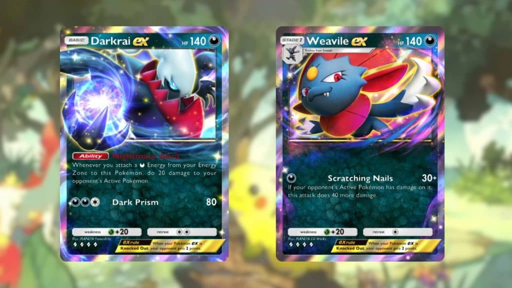 Darkrai ex and Weavile ex