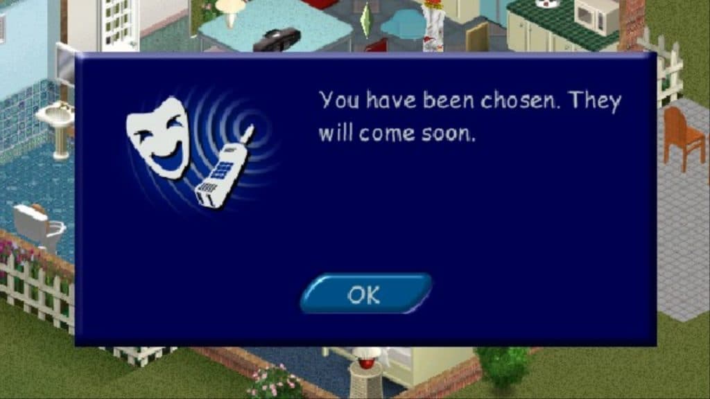 A screenshot featuring a Prank Call in Sims 1.