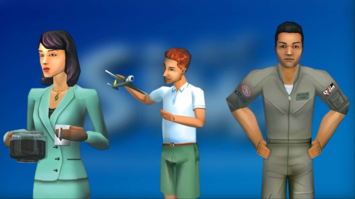 A screenshot featuring The Sims 1 characters.