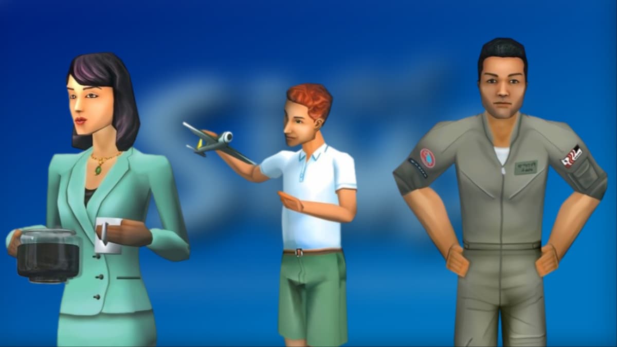 A screenshot featuring The Sims 1 characters.