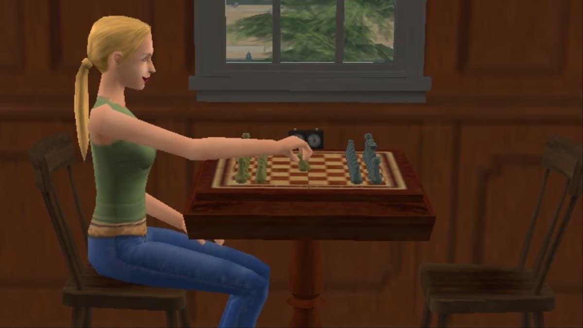 A screenshot featuring a The Sims 2 character.