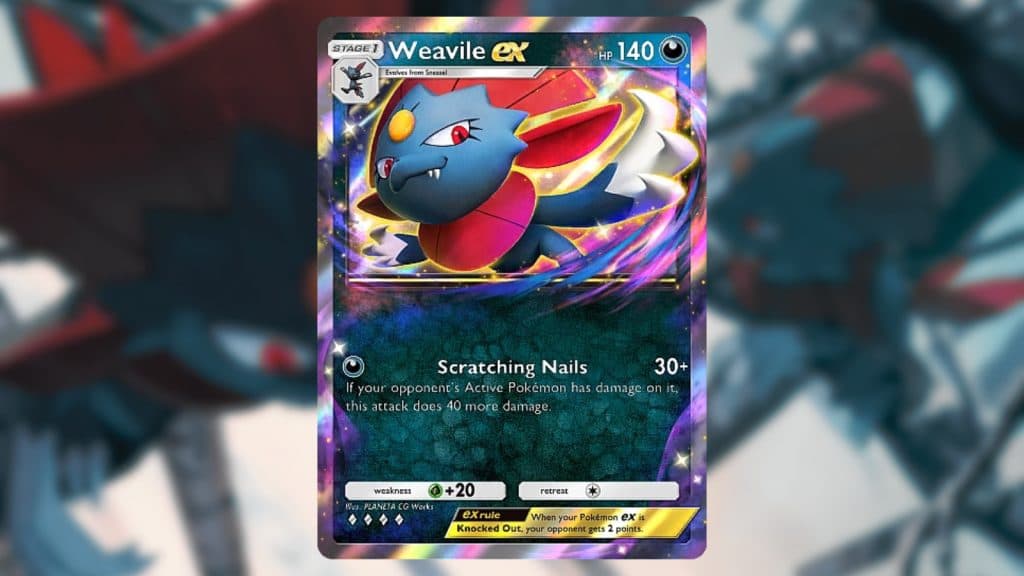 Pokemon TCG Pocket Space-Time Smackdown Best Cards Weavile EX