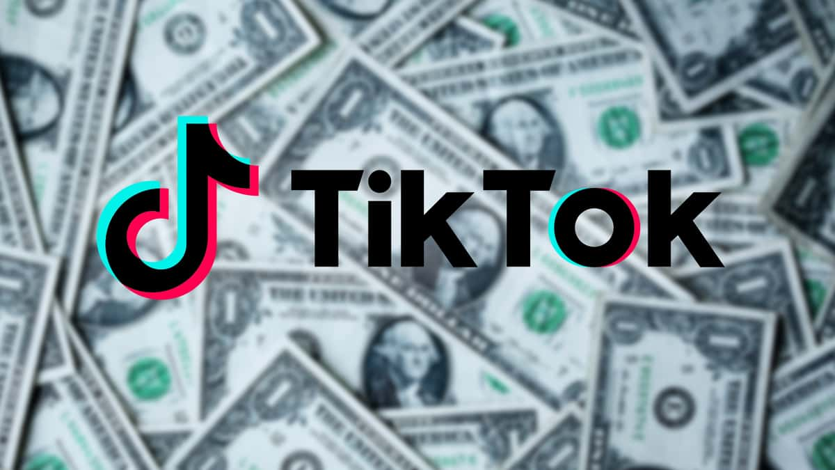 TikTok Logo on top of money