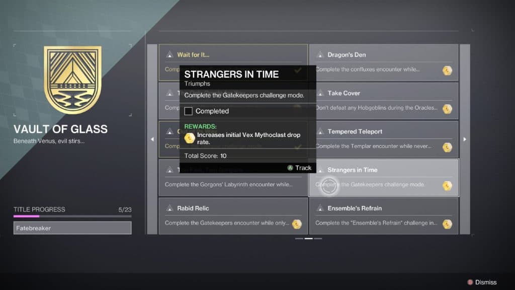 destiny 2 strangers in time challenge vault of glass