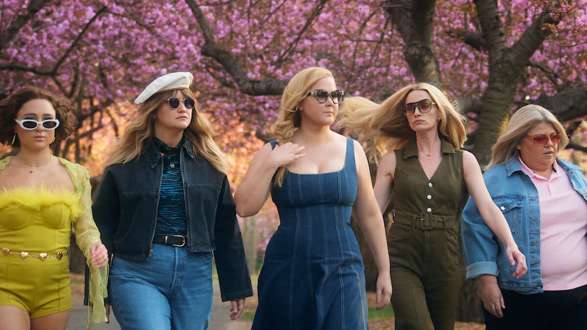 New Netflix movies February: A group of women walking in Kinda Pregnant