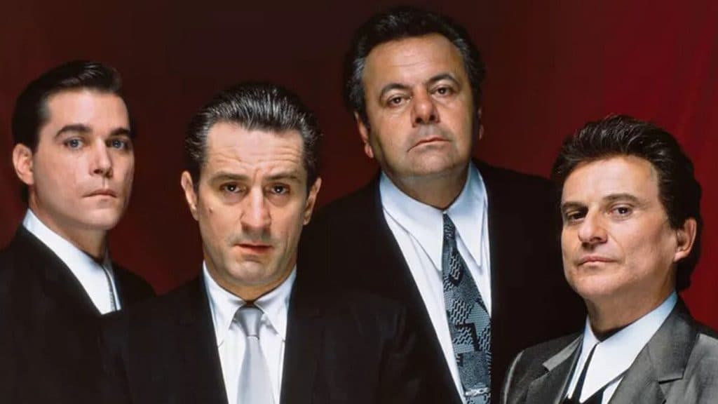 The Goodfellas wiseguys looking tough.