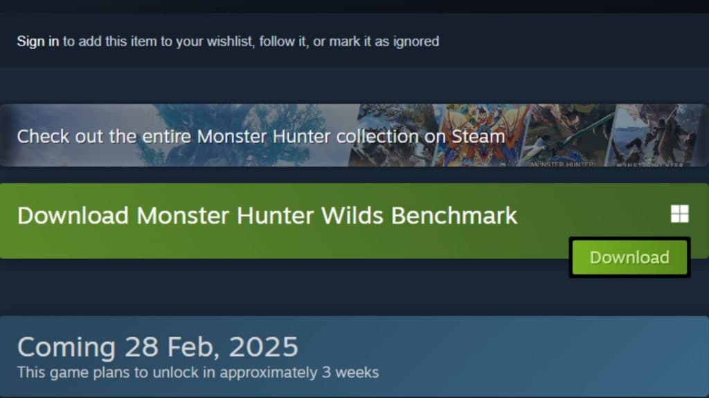 Monster Hunter Wilds Steam store page