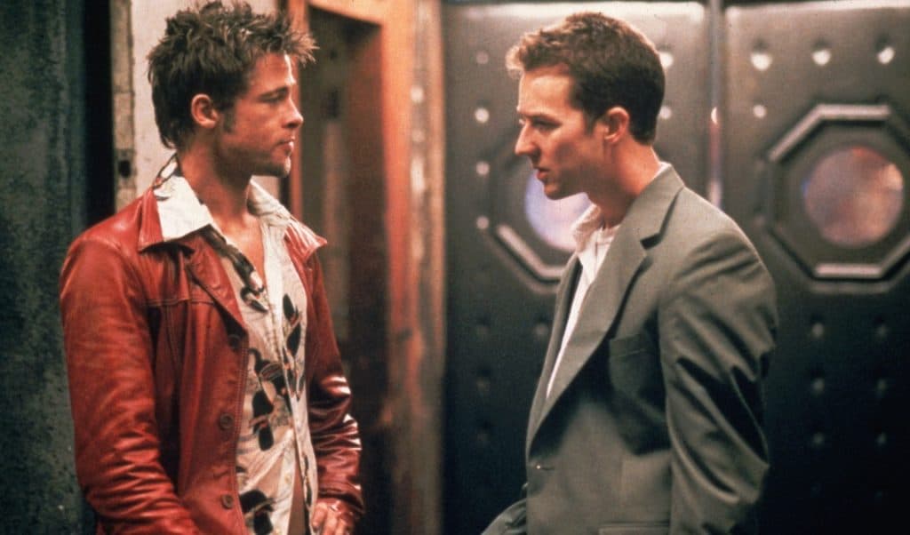 Brad Pitt and Edward Norton in Fight Club