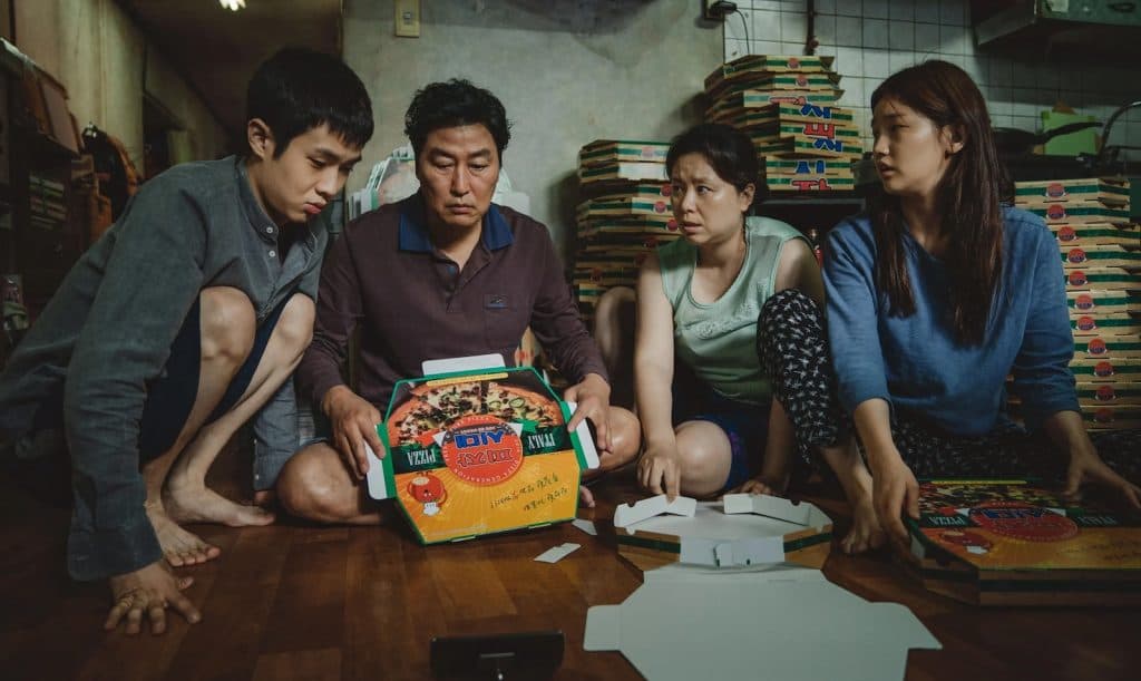 The Kim family in Parasite