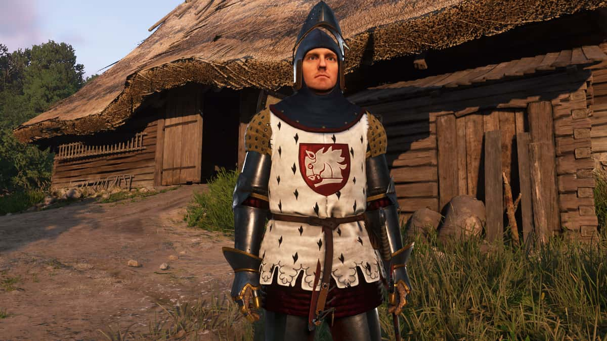 Henry wearing warhorse waffenrock in kingdom come deliverance 2