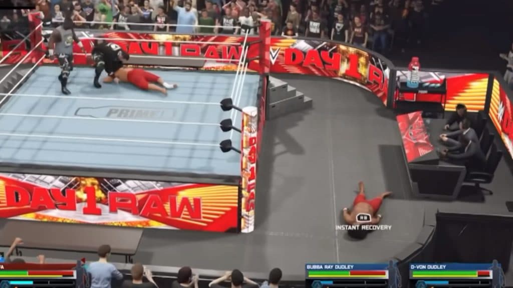 wwe 2k25 gameplay with prime bottles to the side