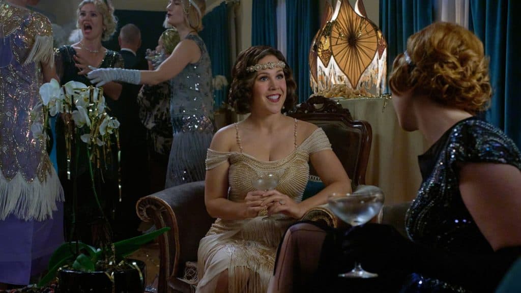 Elizabeth at a 20s party in When Calls the Heart