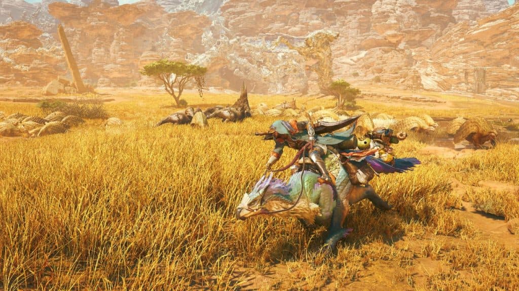 Monster Hunter Wilds Seikret riding