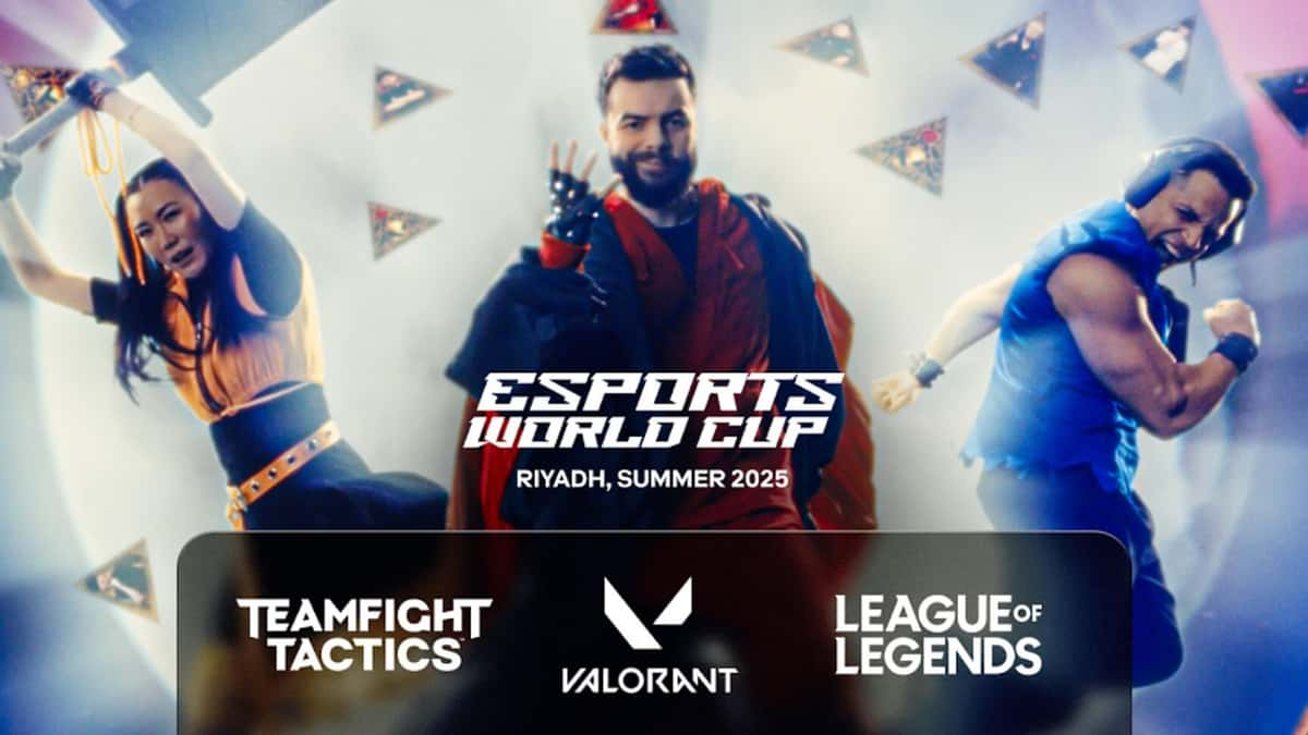 Esports World Cup graphic announcing partnership with Riot Games