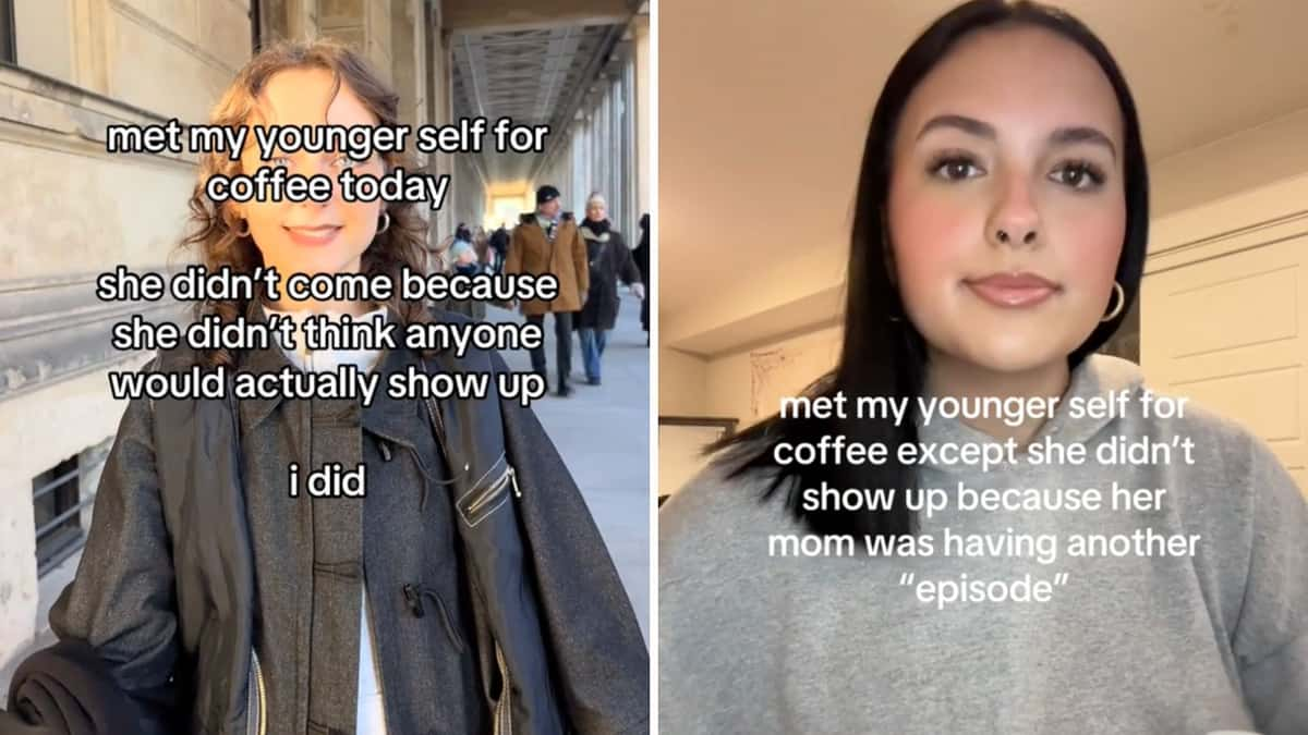 Viral 'I met my younger self for coffee' TikTok trend