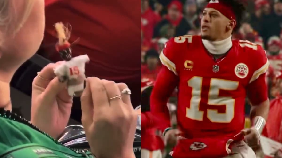 eagles fan uses chiefs voodoo doll at super bowl lix