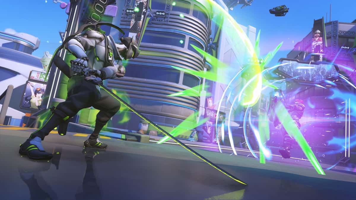 Genji in Overwatch 2 Stadium 2 mode